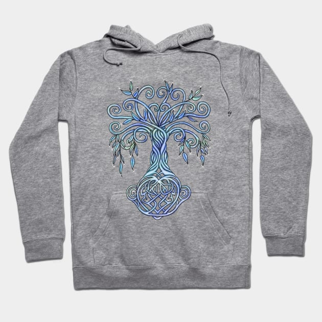 Celtic Tree of life Sky Colored Hoodie by Astrablink7